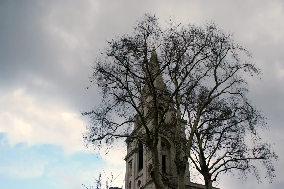 Christ Church Spitalfields from Commercial Street, London