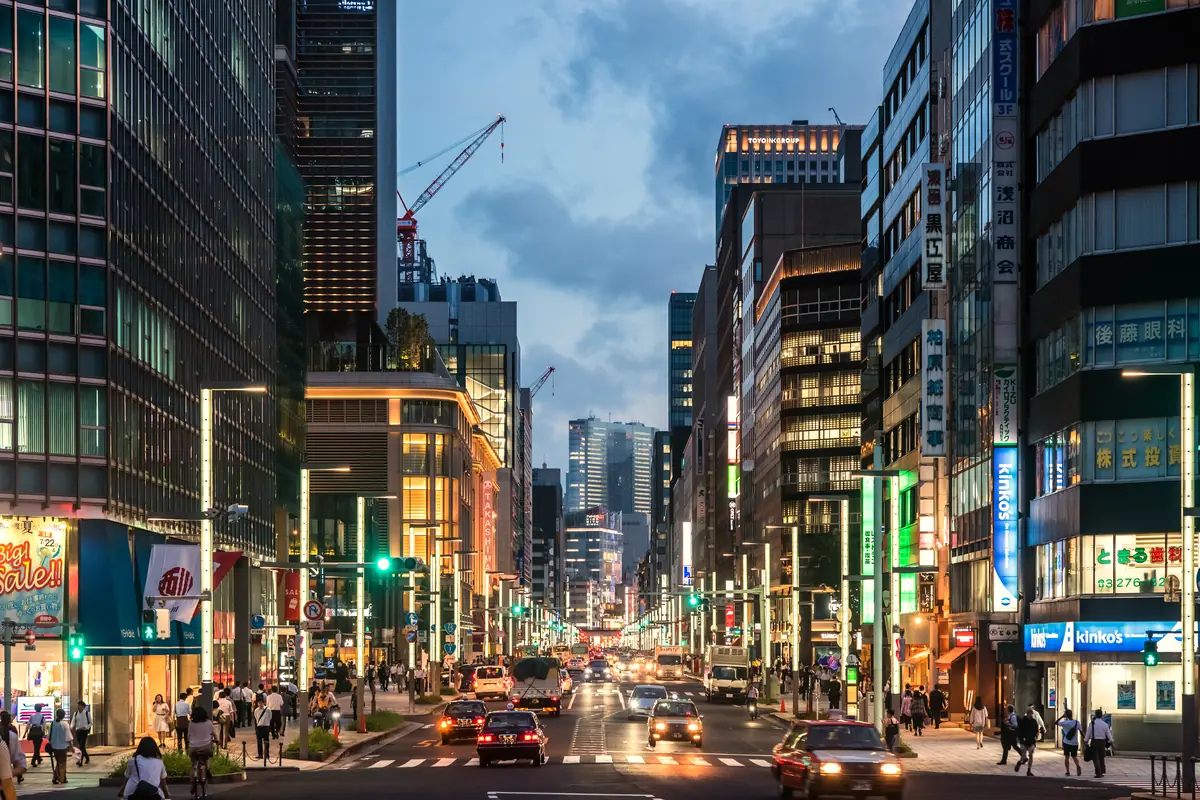 Chuo-dori from Nihonbashi, Tokyo